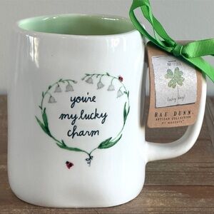 Rae Dunn YOU’RE MY LUCKY CHARM St Patrick’s Day Ladybug Coffee Tea Mug NWT